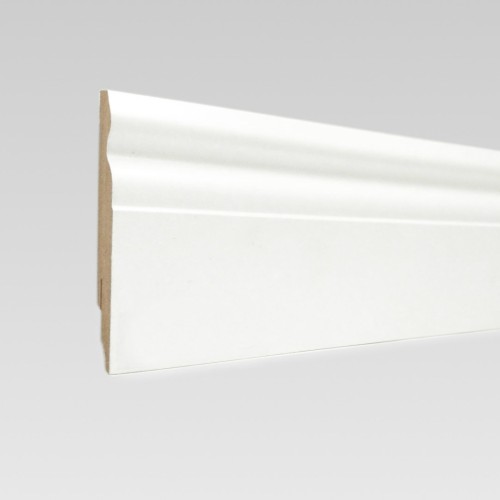 Плинтус МДФ ламинированный TeckWood белый Титан Классик 2150×80×16 Плинтус МДФ ламинированный TeckWood белый Титан Классик 2150×80×16