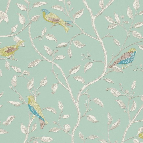 Обои Sanderson One Sixty Finches Duck Egg DOPWFI103