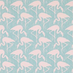 Обои Sanderson One Sixty Flamingos Turquoise Pink 214569