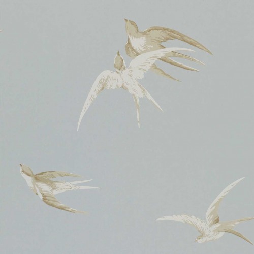 Обои Sanderson One Sixty Swallows Silver DVIWSW104