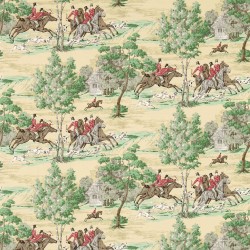 Обои Sanderson One Sixty Tally Ho Evergreen/Crimson 214598