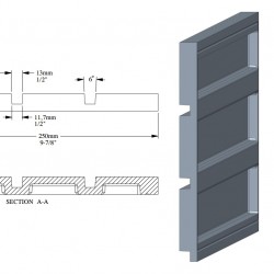 Стеновая панель под покраску Orac Decor Bar W116F гибкая 2000×250×20