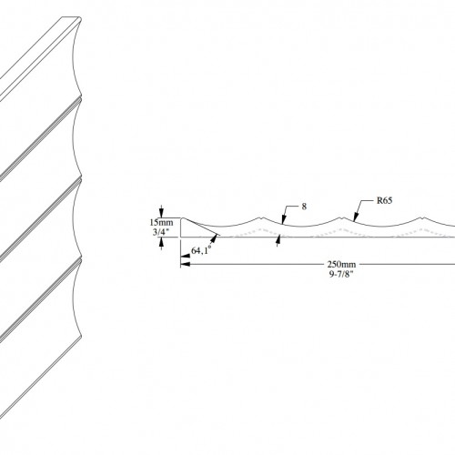 Стеновая панель под покраску Orac Decor Modern Valley W114F гибкая 2000×250×15 Стеновая панель под покраску Orac Decor Modern Valley W114F гибкая 2000×250×15