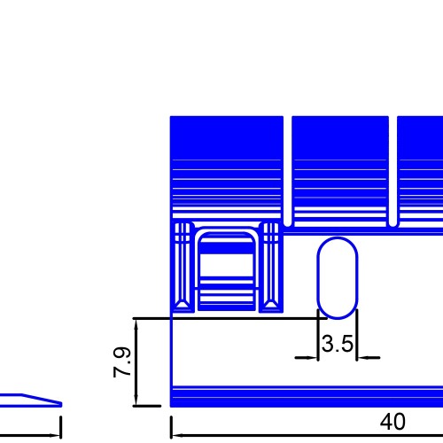 Клипсы Neuhofer Holz CH23 для крепления плинтусов 708801, 30 штук, технический рисунок