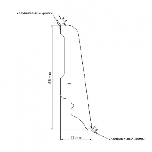 Плинтус Neuhofer Holz FN K0210L 714468 2400×59×17 Плинтус Neuhofer Holz FN K0210L 714468 2400×59×17