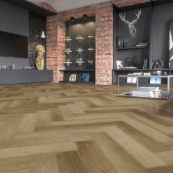 Кварцвиниловый SPC ламинат Fargo Parquet Дуб Афины 33-2187-09 венгерская елка 615×123×4
