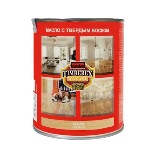 Бесцветное масло с твердым воском для дерева Timberex Wax Oil PWR750.1 Clear 1 л Бесцветное масло с твердым воском для дерева Timberex Wax Oil PWR750.1 Clear 1 л