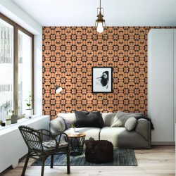 Обои Aura La Tapicera Avestruz Mandarina WP181051 10,05×0,53