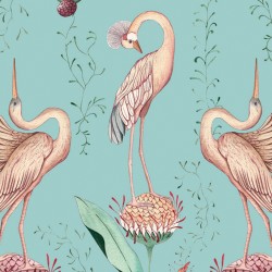 Обои Aura La Tapicera Paradis de Herons Aqua WP191061 10,05×0,53