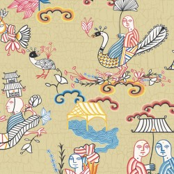 Обои Aura La Tapicera Los Amantes Gold WP191074 10,05×0,53