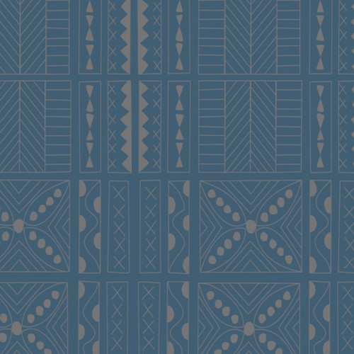 Обои Aura La Tapicera Mahori Azul-Plata WP191023 10,05×0,53