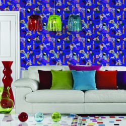 Обои Aura La Tapicera Pablo Dark Blue WP191012 10,05×0,53