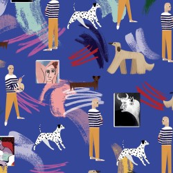 Обои Aura La Tapicera Pablo Dark Blue WP191012 10,05×0,53