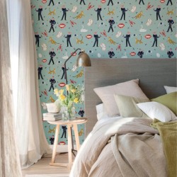 Обои Aura La Tapicera Salvador Aqua WP191011 10,05×0,53