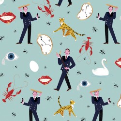 Обои Aura La Tapicera Salvador Aqua WP191011 10,05×0,53