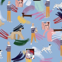 Обои Aura La Tapicera Pablo Aqua WP191013 10,05×0,53