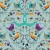 Обои Aura La Tapicera Groovy Birds Aqua WP182081 10,05×0,53