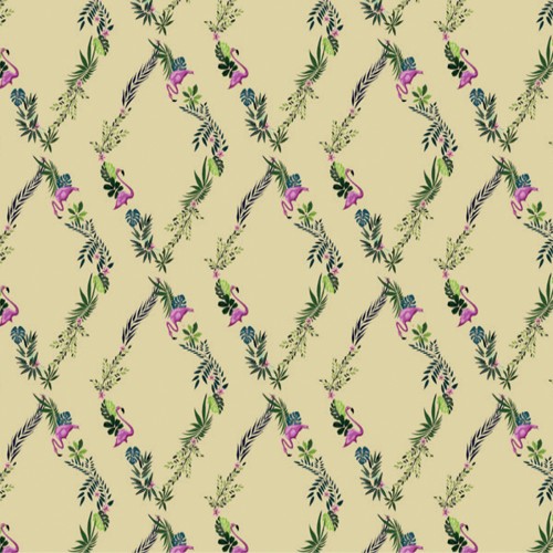 Обои Aura La Tapicera Flamingo Road Gold WP172034 10,05×0,53