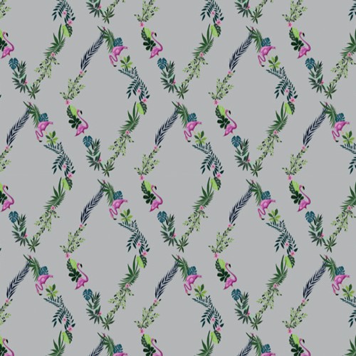 Обои Aura La Tapicera Flamingo Road Silver WP172033 10,05×0,53