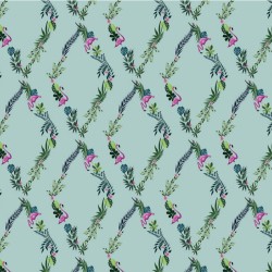 Обои Aura La Tapicera Flamingo Road Aqua WP172031 10,05×0,53