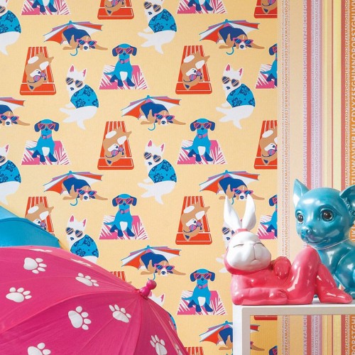 Обои Loymina Lemonade Toy Dogs LM6 004 10,05×1 фото в интерьере