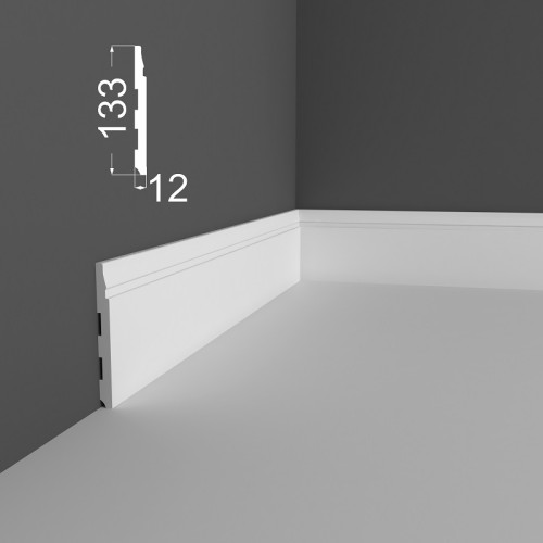 Плинтус МДФ под покраску Ликорн Р 23.133.12 2070×133×12 Плинтус МДФ под покраску Ликорн Р 23.133.12 2070×133×12