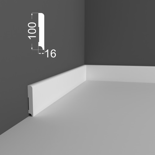 Плинтус МДФ под покраску Ликорн Р 2.100.16 2070×100×16 Плинтус МДФ под покраску Ликорн Р 2.100.16 2070×100×16