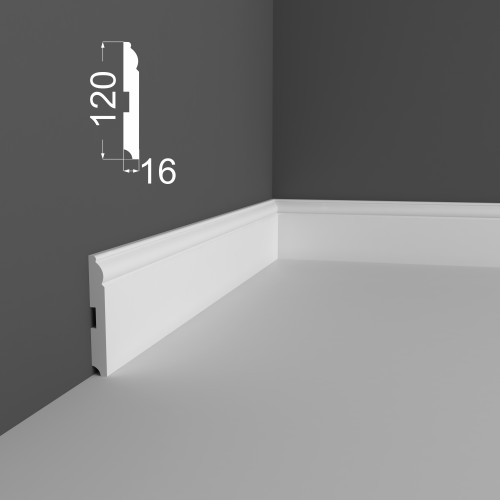 Плинтус МДФ под покраску Ликорн Р 4.120.16 2070×120×16 Плинтус МДФ под покраску Ликорн Р 4.120.16 2070×120×16