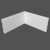 Плинтус МДФ под покраску Ликорн Р 4.150.16 фигурный 2070×150×16