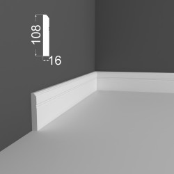 Плинтус МДФ под покраску Ликорн Р 7.108.16 2070×108×16