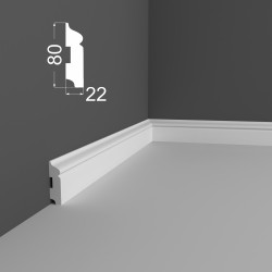 Плинтус МДФ под покраску Ликорн Р 11.80.22 2070×80×22