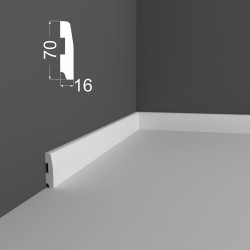 Плинтус МДФ под покраску Ликорн Р 12.70.16 2070×70×16