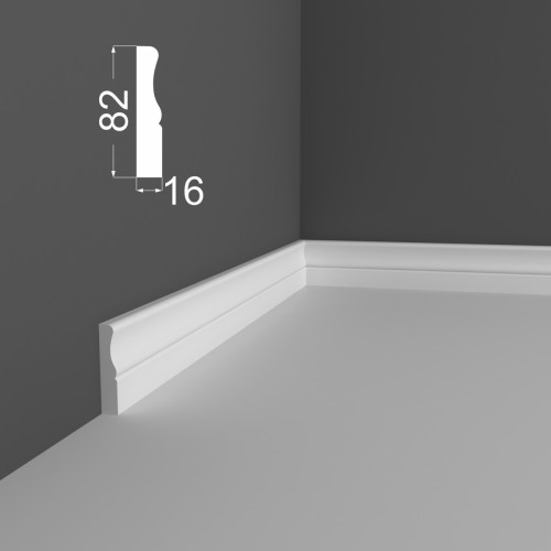 Плинтус МДФ под покраску Ликорн Р 14.82.16 2070×82×16 Плинтус МДФ под покраску Ликорн Р 14.82.16 2070×82×16