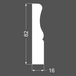 Плинтус МДФ под покраску Ликорн Р 14.82.16 2070×82×16