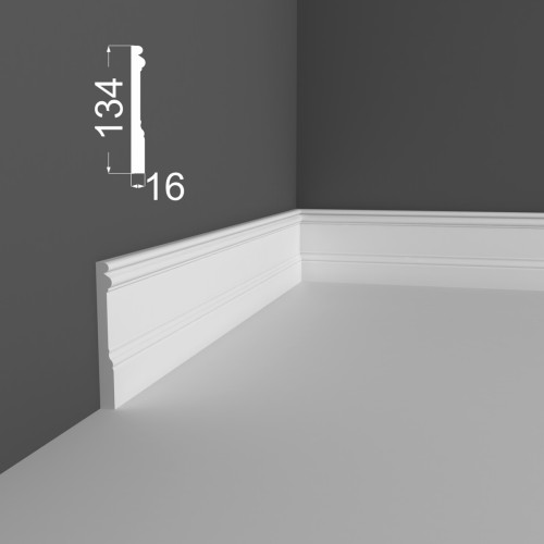 Плинтус МДФ под покраску Ликорн Р 15.134.16 2070×134×16 Плинтус МДФ под покраску Ликорн Р 15.134.16 2070×134×16