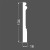 Плинтус МДФ под покраску Ликорн Р 15.134.16 фигурный 2070×134×16, технический рисунок