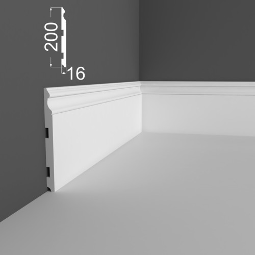 Плинтус МДФ под покраску Ликорн Р 16.200.16 2070×200×16 Плинтус МДФ под покраску Ликорн Р 16.200.16 2070×200×16
