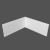 Плинтус МДФ под покраску Ликорн Р 18.133.12 фигурный 2070×133×12