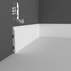 Плинтус МДФ под покраску Ликорн Р 19.185.16 2070×185×16
