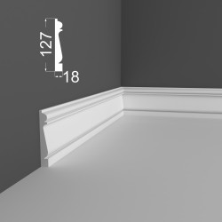 Плинтус МДФ под покраску Ликорн Р 25.127.18 2070×127×18