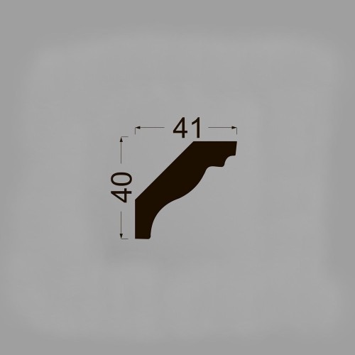 Потолочный плинтус под покраску Ликорн K4.60.16 2070×41×40