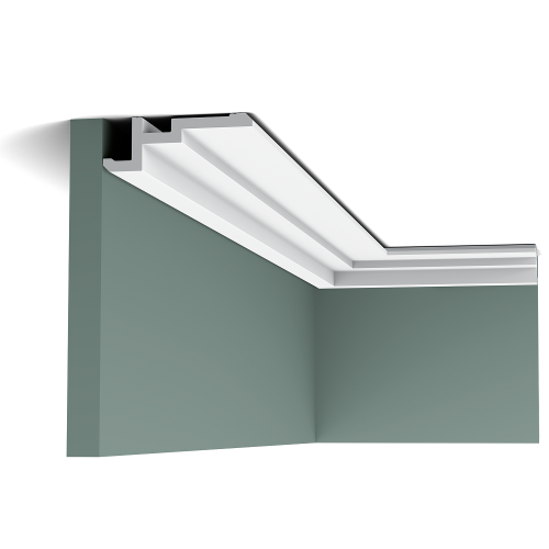 Потолочный плинтус под покраску Orac Decor Modern U-STEPS CX196 с подсветкой 2000×40×113