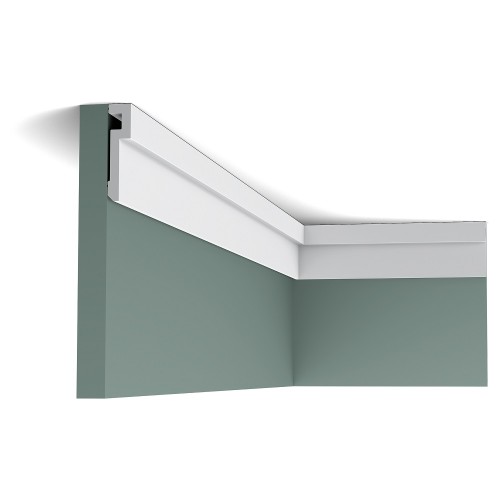 Потолочный плинтус под покраску Orac Decor Modern U-STEPS PX198 2000×20×83