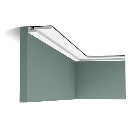 Потолочный плинтус под покраску Orac Decor Modern U-STEPS PX198 2000×20×83