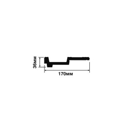 Потолочный плинтус под покраску Hiwood A170V1 2000×170×36