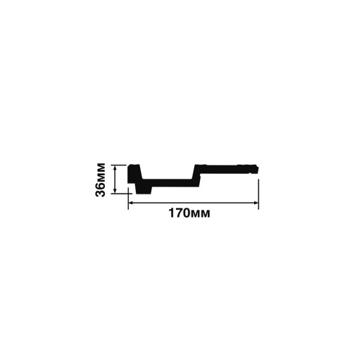 Потолочный плинтус под покраску Hiwood A170V1 2000×170×36
