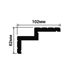 Потолочный плинтус под покраску Hiwood A101 2000×102×62