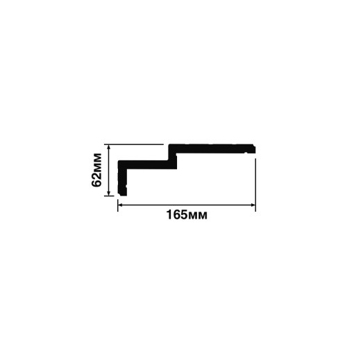 Потолочный плинтус под покраску Hiwood A165L 2000×165×62