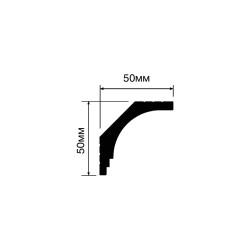 Потолочный плинтус под покраску Hiwood A70 2000×50×50