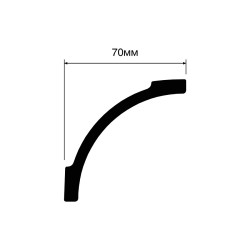 Потолочный плинтус под покраску Hiwood A97 2000×70×70